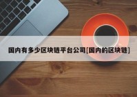 国内有多少区块链平台公司[国内的区块链]