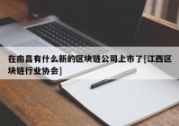 在南昌有什么新的区块链公司上市了[江西区块链行业协会]